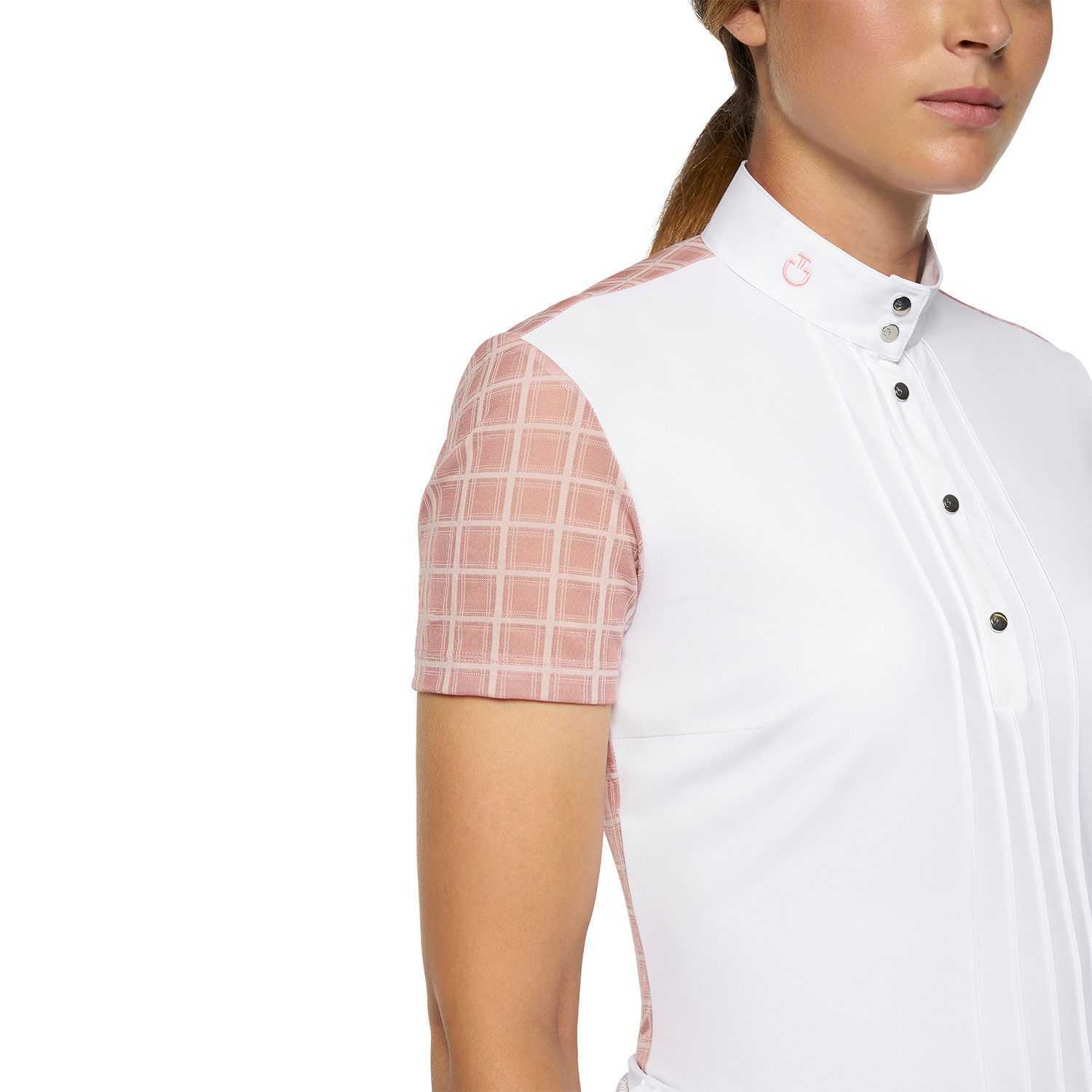 Woman  rider competition shirt pleated in front