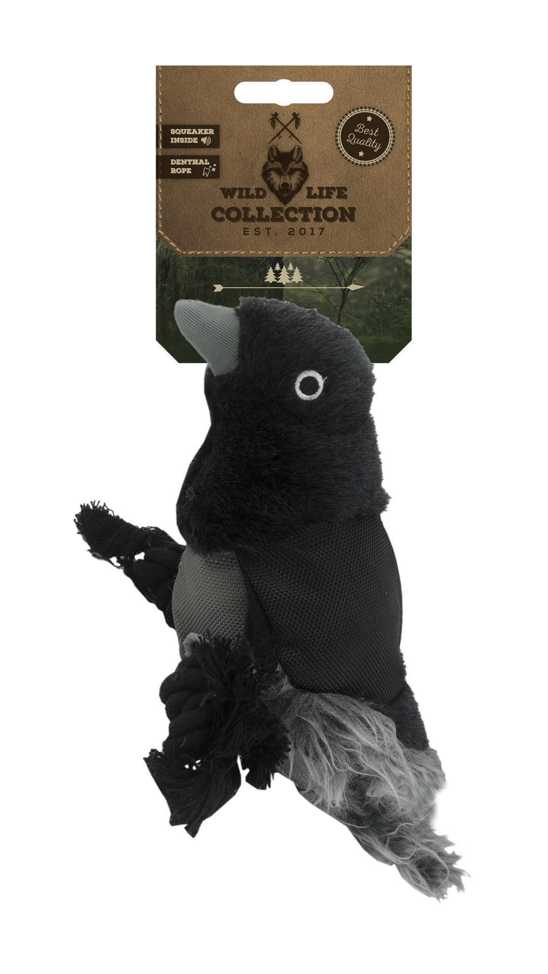 Raven dog toy plush