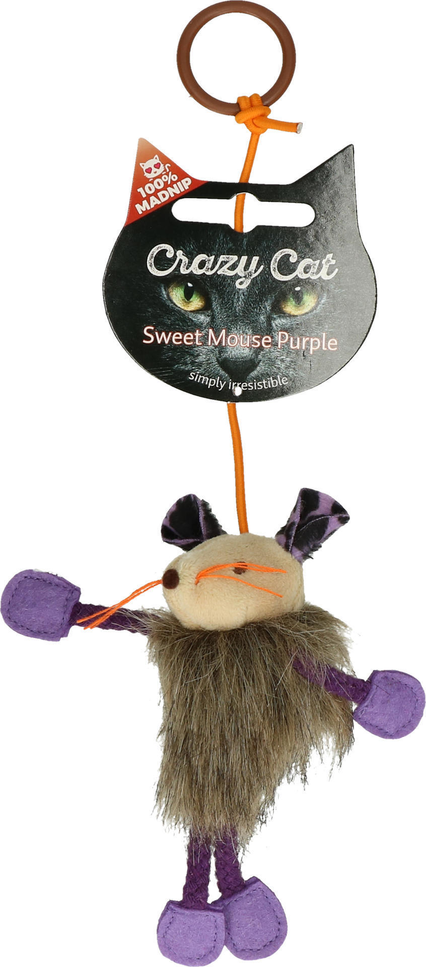 Crazy cat sweet mouse with purple cat root cat toy