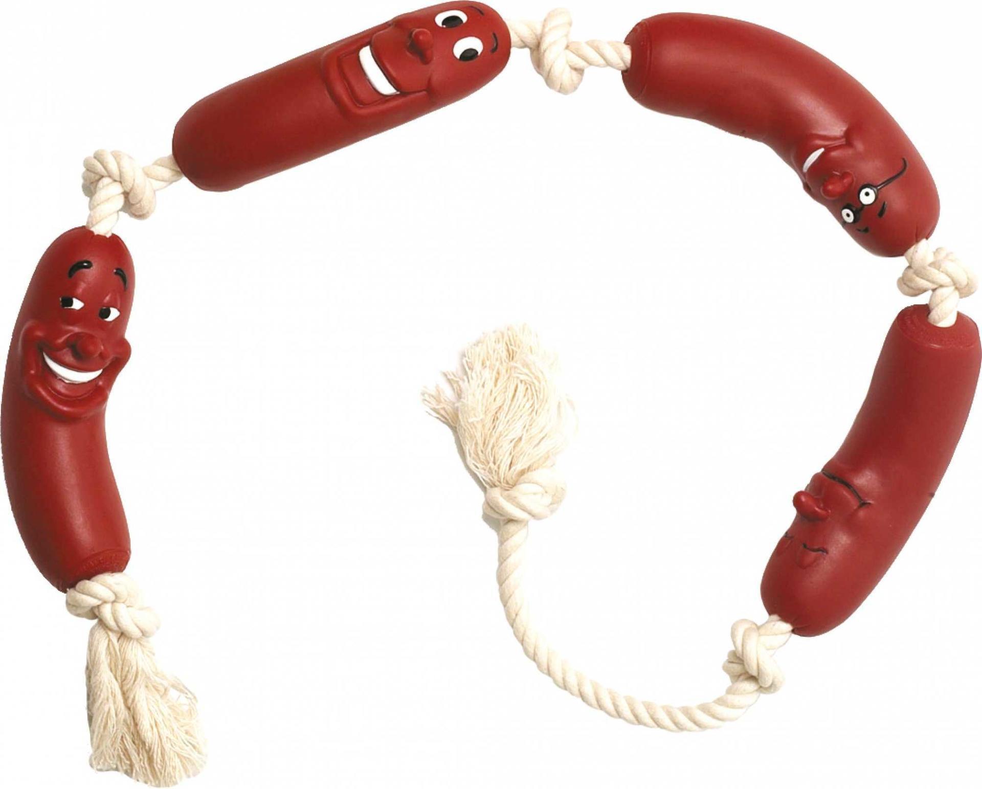 Vinyl sausage rope 70 cm dog toy chew toy