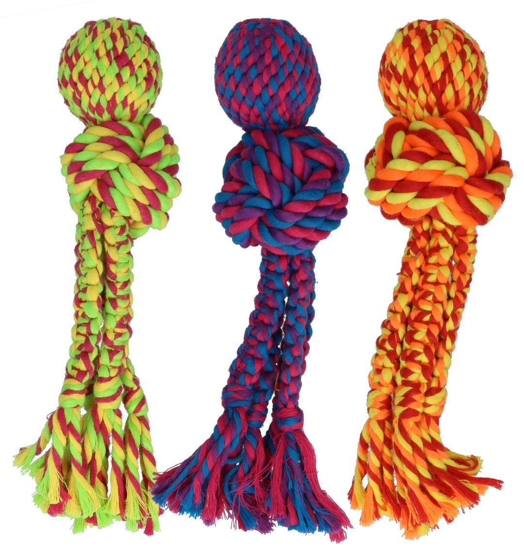 Wubba dog toy with rope S