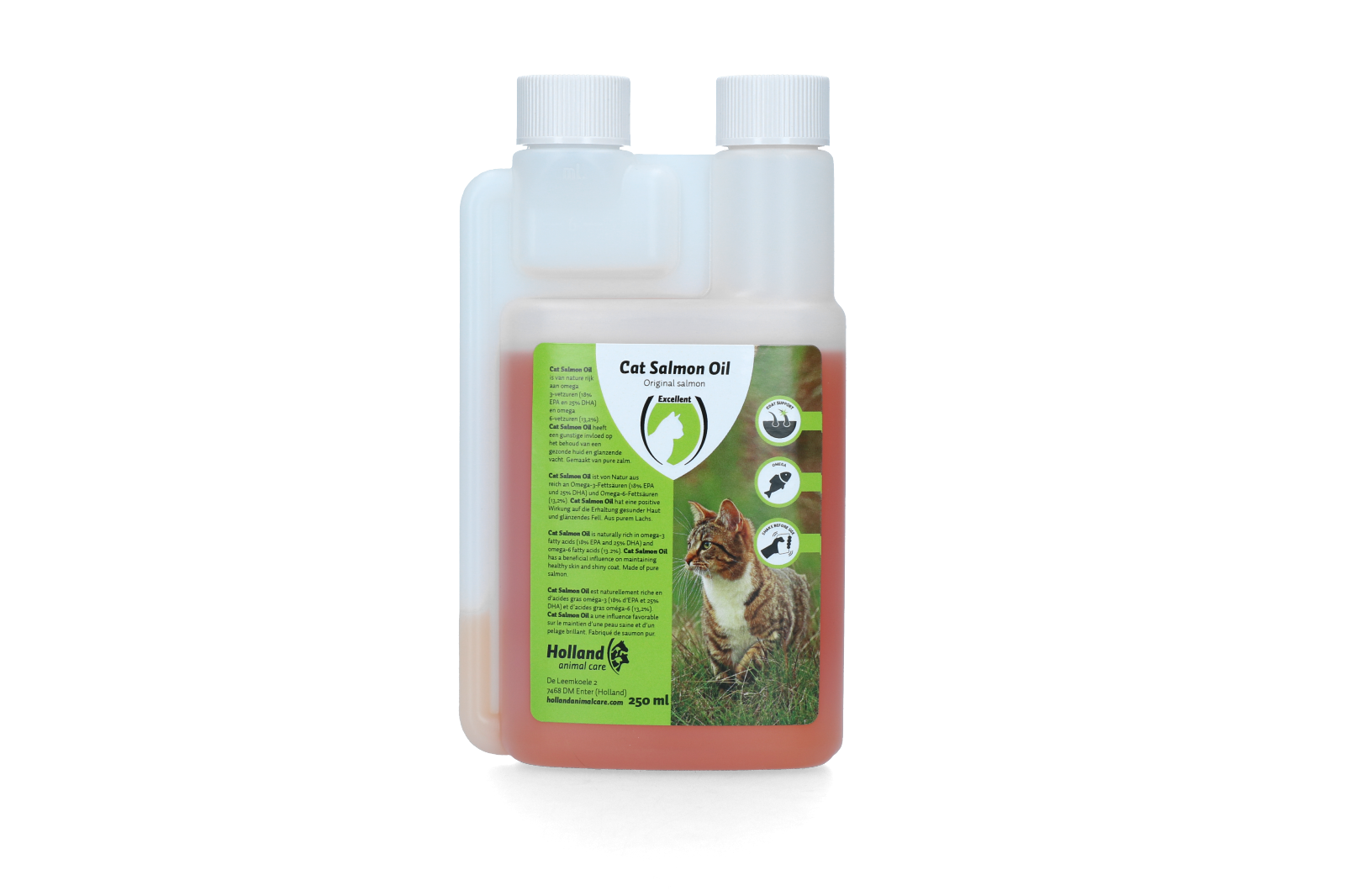 Cat salmon oil, cat multivitamin and food supplement