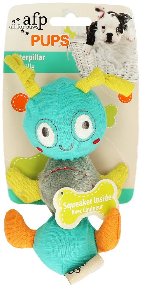 Pups caterpillar dog toy plush