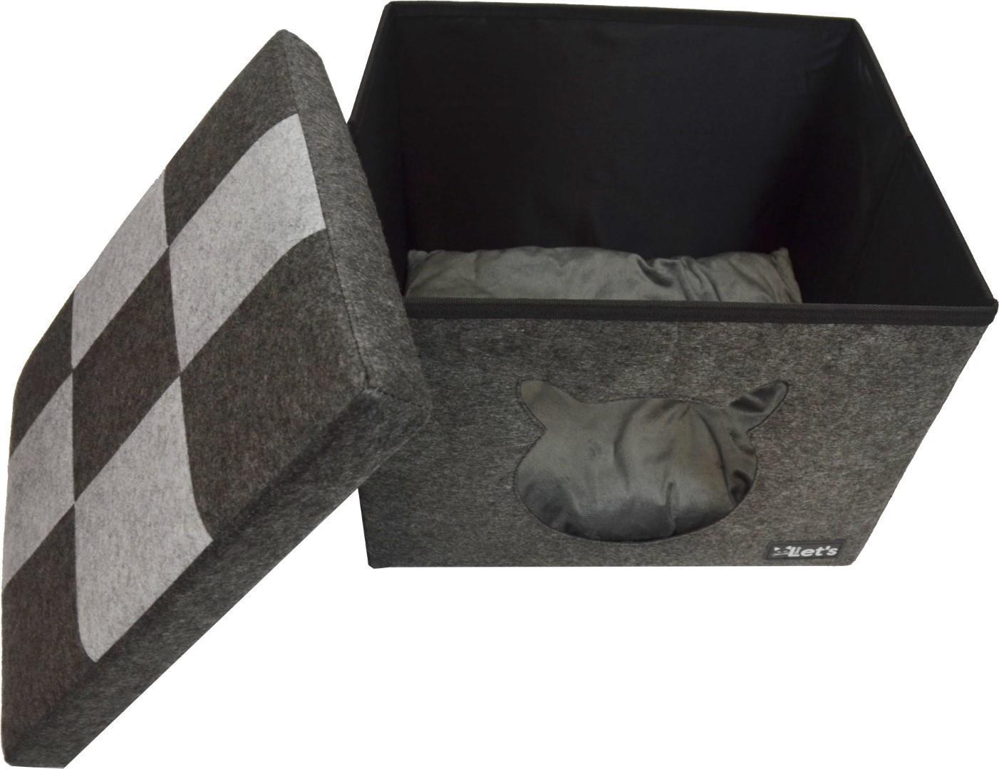 Sleep light-dark grey Pet Cube cat bed