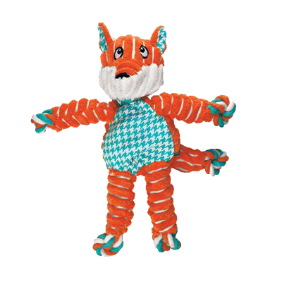 Rope and fox figurine small medium dog toy ropes