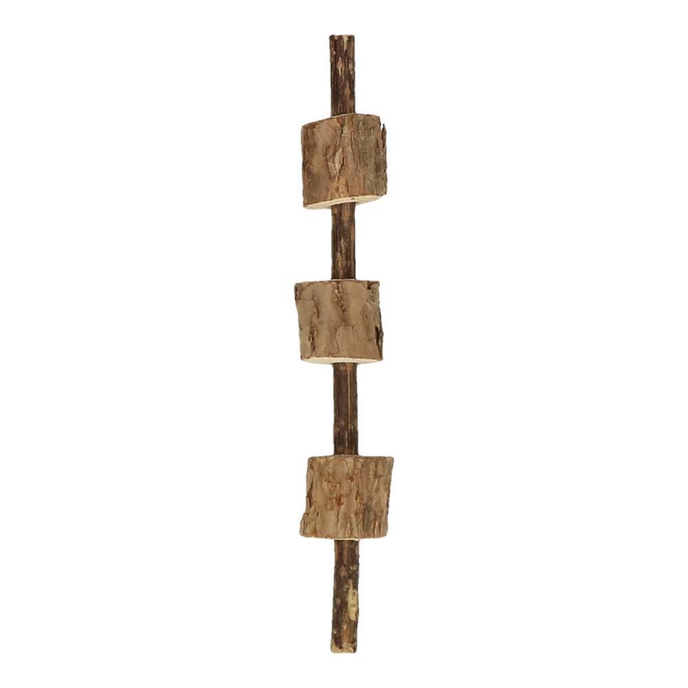 Hanging Tripple Wood cat toy with cat root