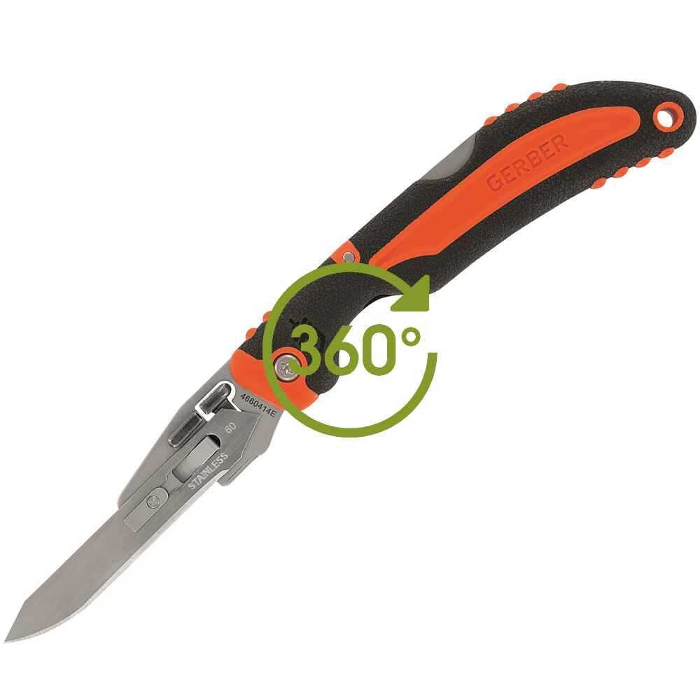 One-hand knife with interchangeable blade