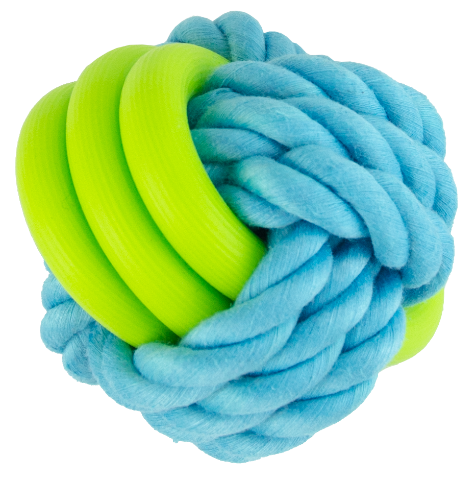 Twins rope ball 7cm dog toy ropes
