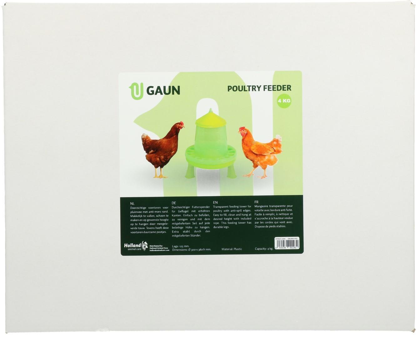 Poultry feed feeder with 4 kg legs