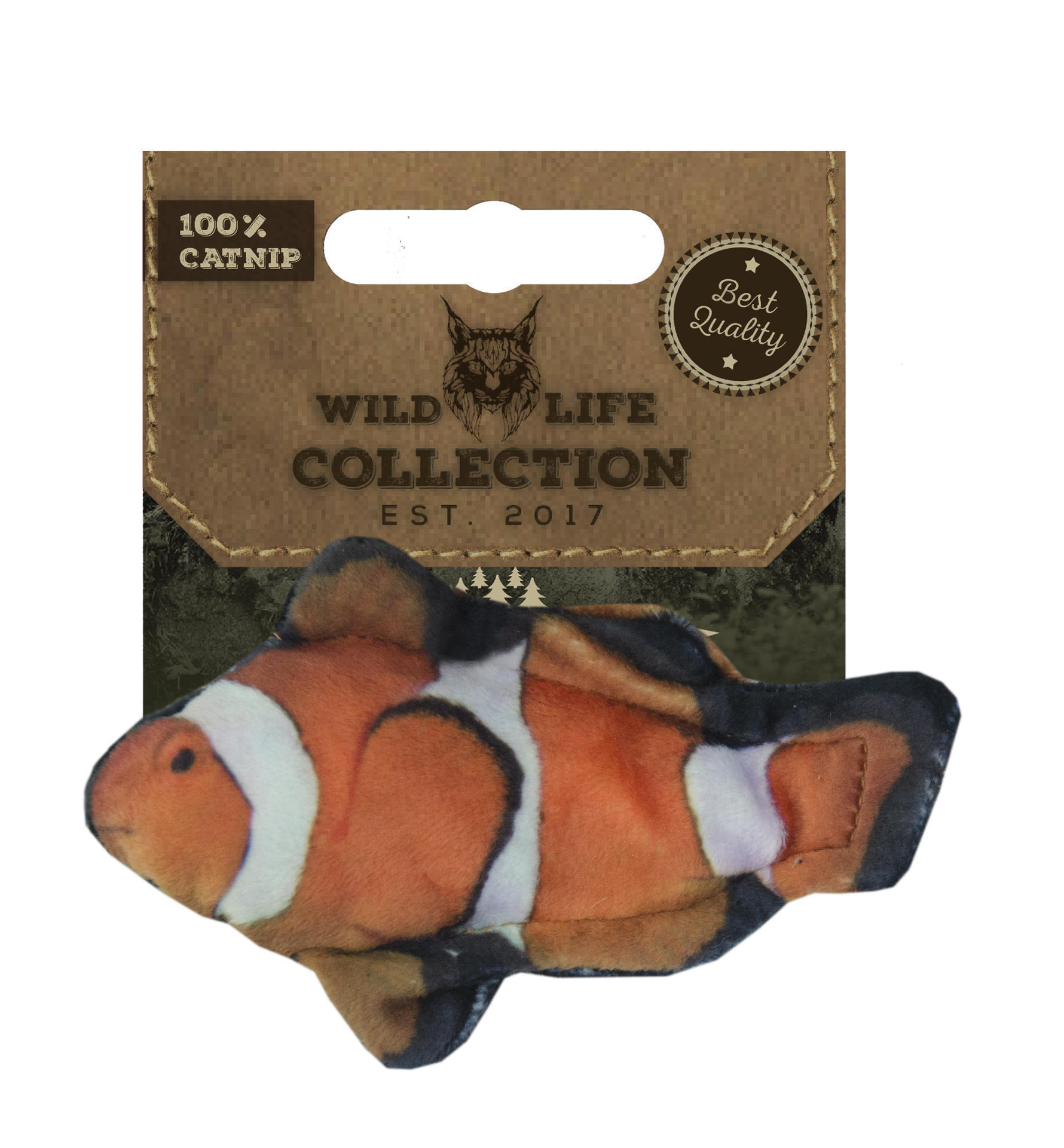 Wild life cat clownfish, cat toy