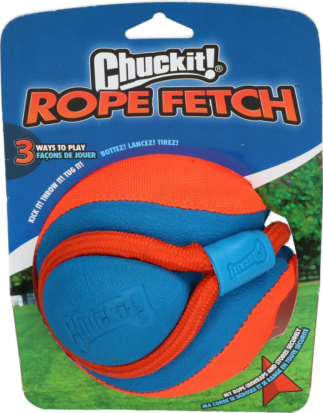Rope Fetch dog ball with rope