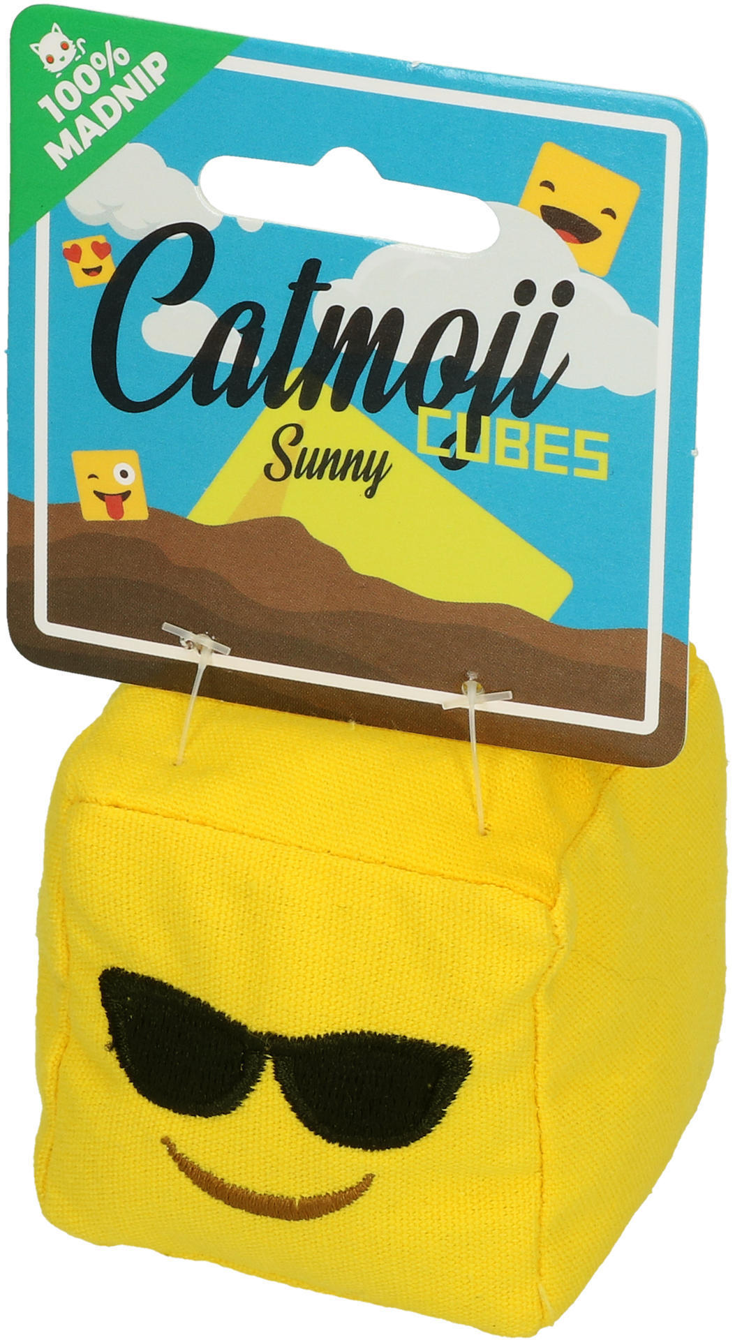 Emoji Cat Cube Sunny with cat root plush cat toy