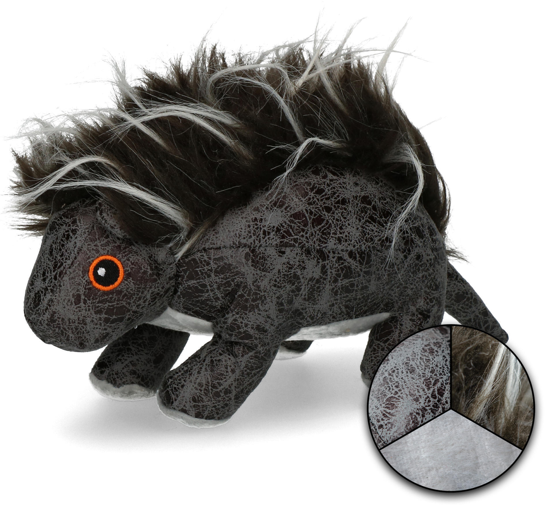 grey badger soft dog toy