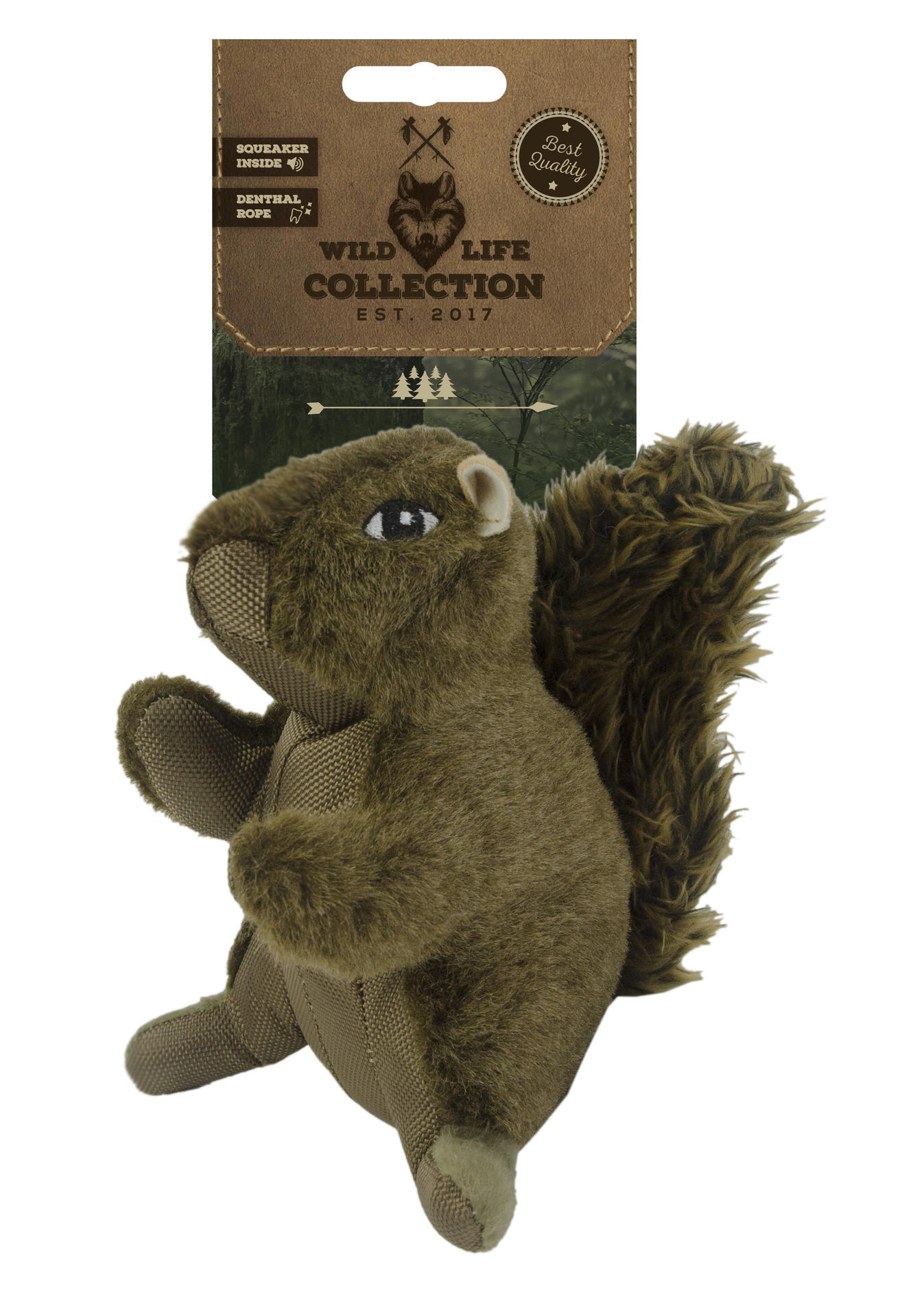 Squirrel dog toy plush