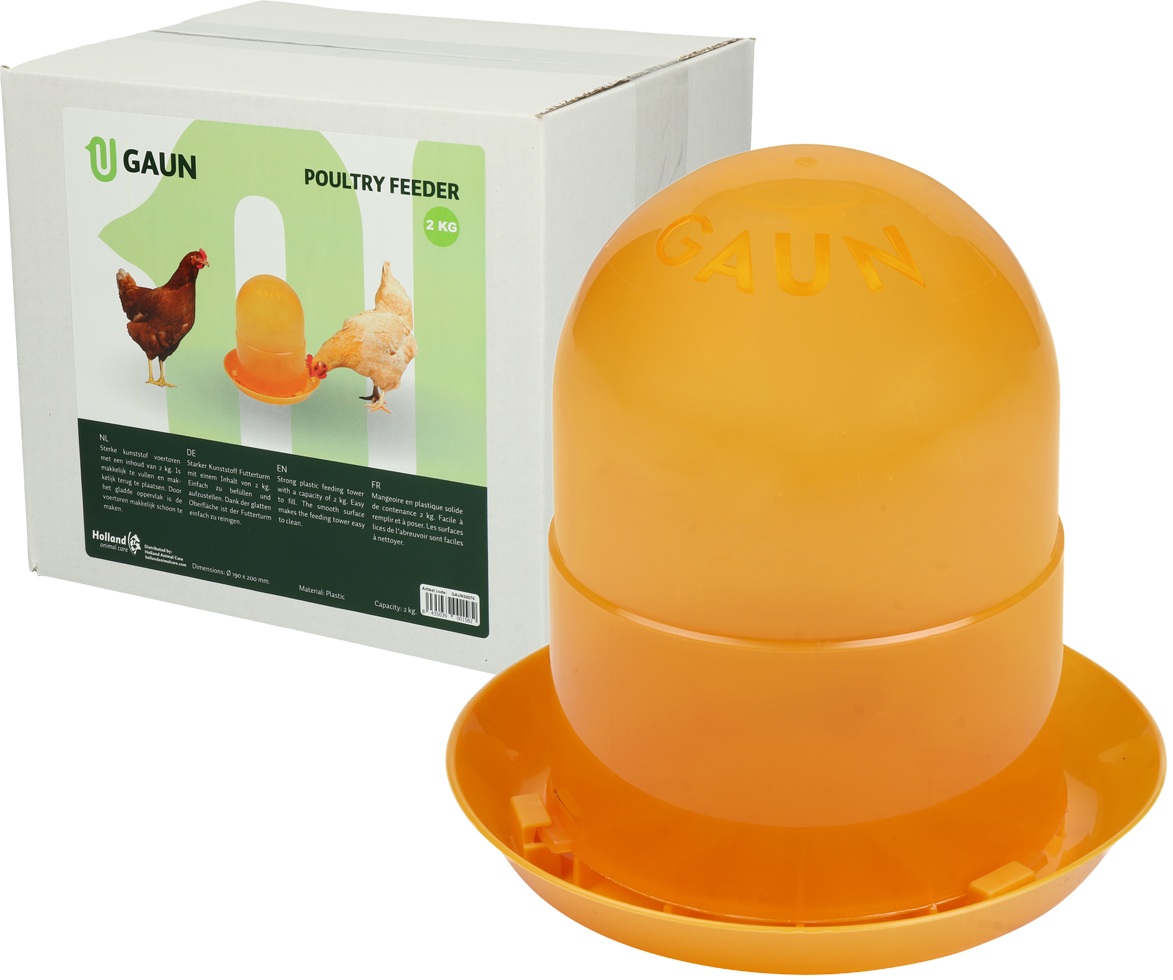 Poultry feeder 2 kg orange