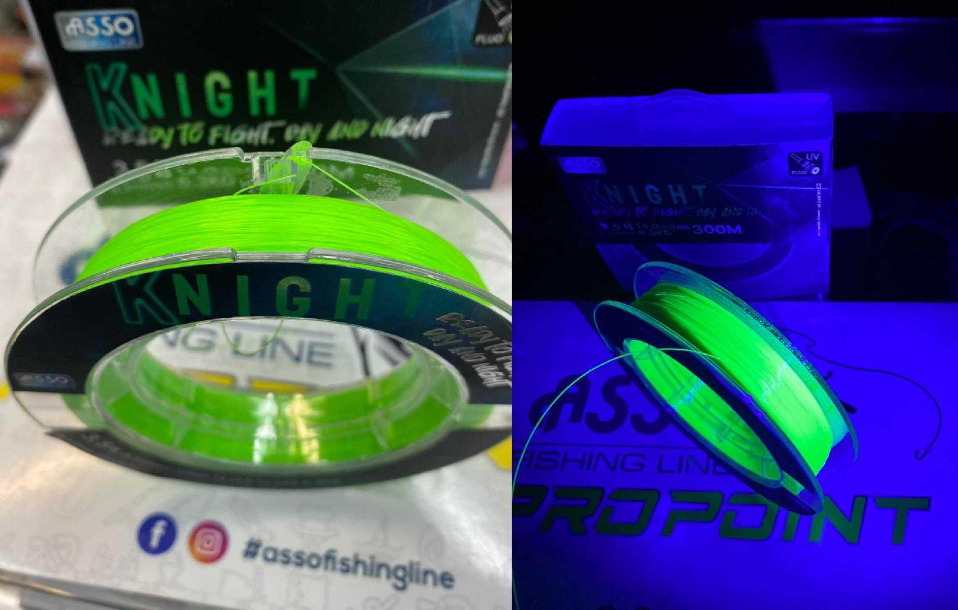 Uv active coated fishing line