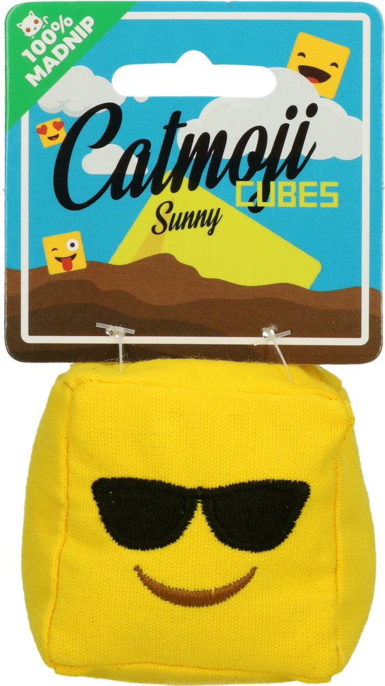 Emoji Cat Cube Sunny with cat root plush cat toy