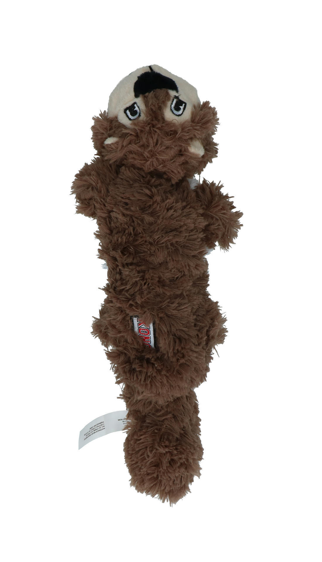 Scrunch squirrel beeper toy with rope S M dog toy