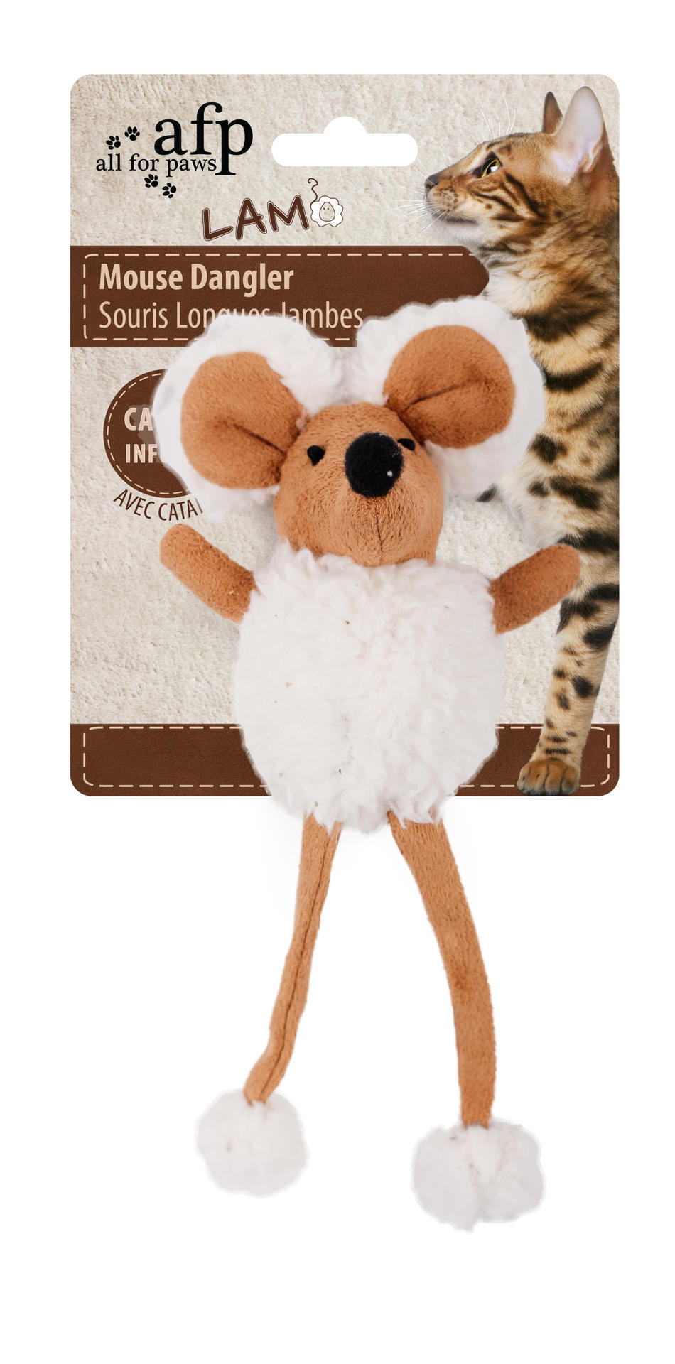 Lamb's wool Mouse Dangler cat toy