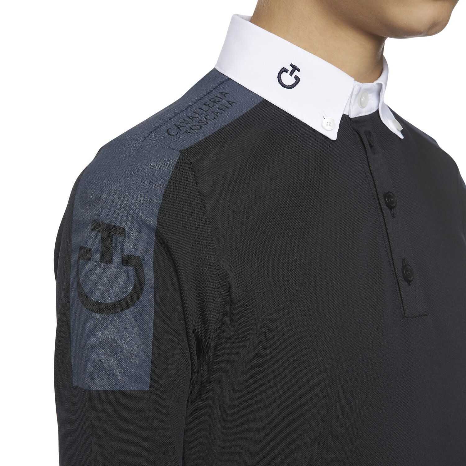 Tech Piquè long sleeve boy  rider competition shirt