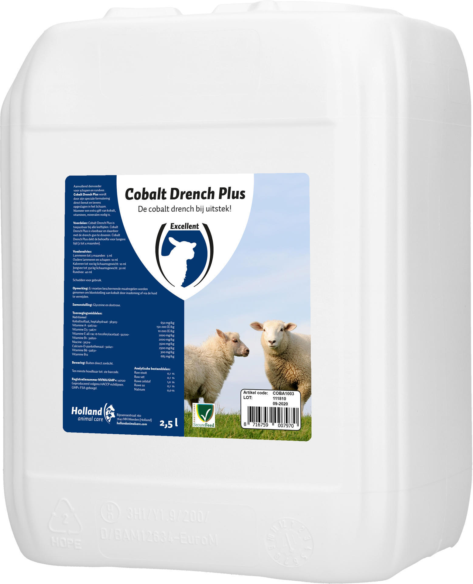 Cobalt Drench Plus for cobalt deficiency, also for cows and sheep