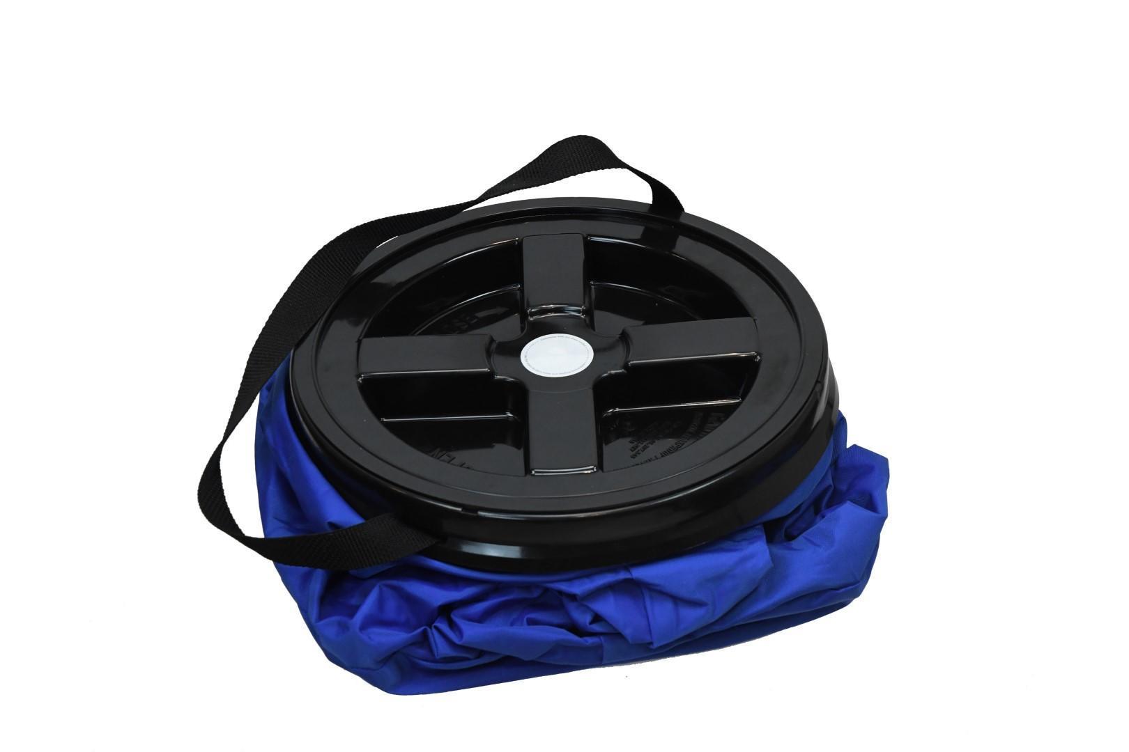 Collapsible feed storage bucket for travel