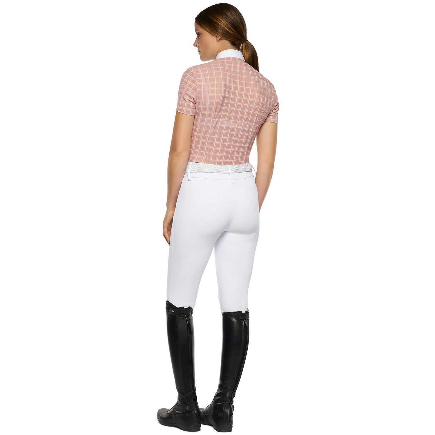 Woman  rider competition shirt pleated in front