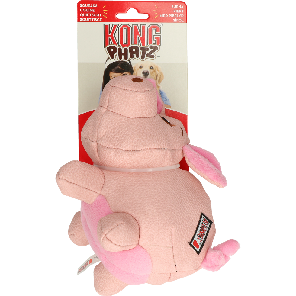Beeping dog toy pig medium