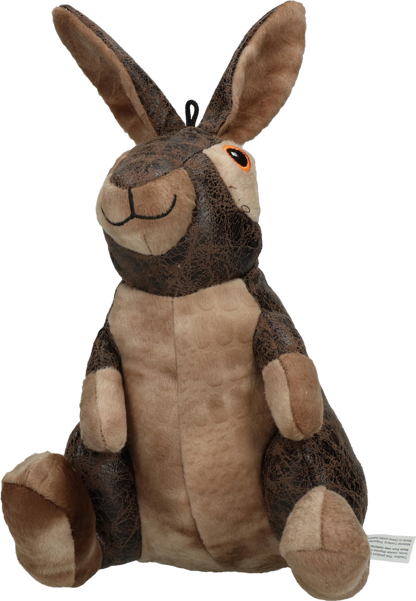 dark brown rabbit soft dog toy