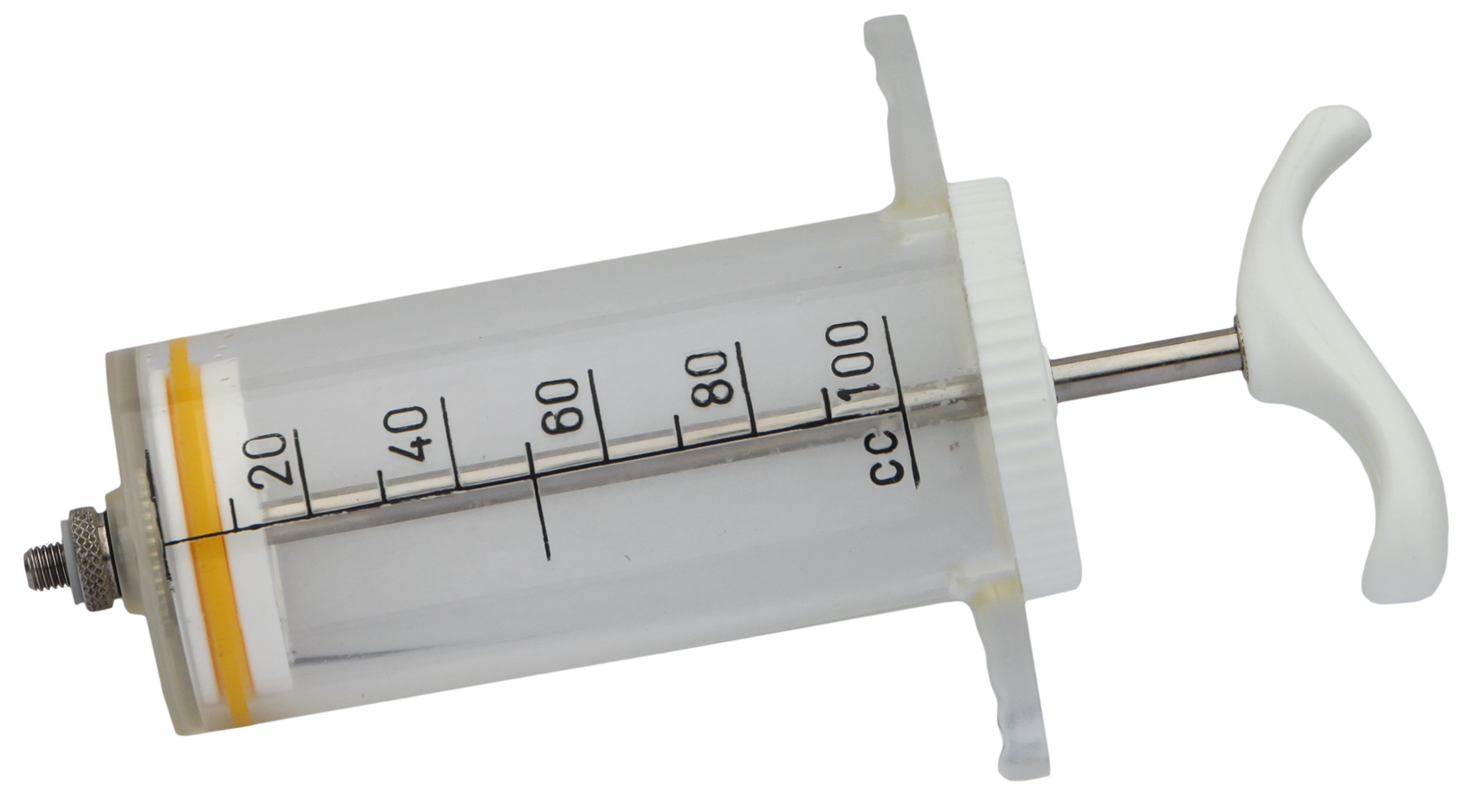 Nylon 50ml threaded bovine syringe, injection