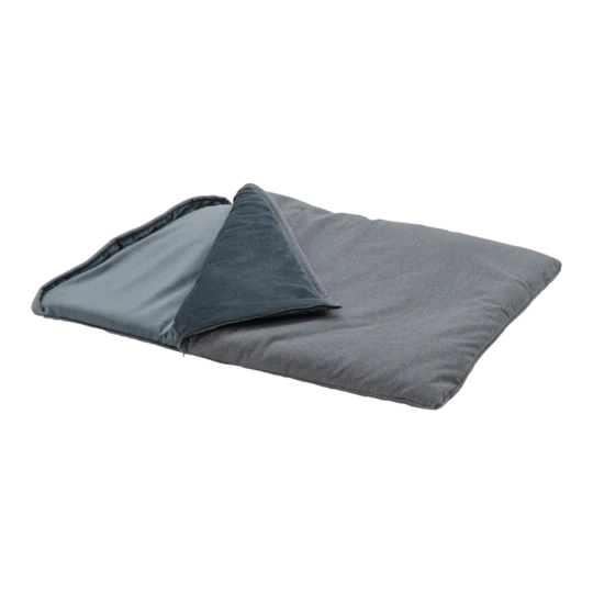 Oxford mattress and blanket in one grey suede L dog bed