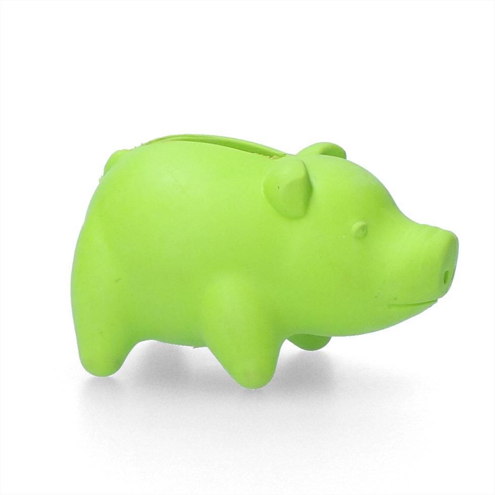 Piggy green dog toy