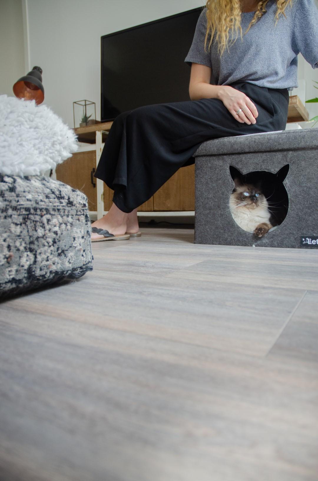 Sleep light-dark grey Pet Cube cat bed