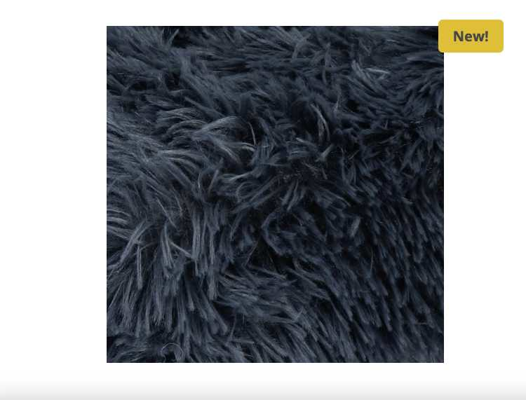 Plush dog bed 100cm dark grey