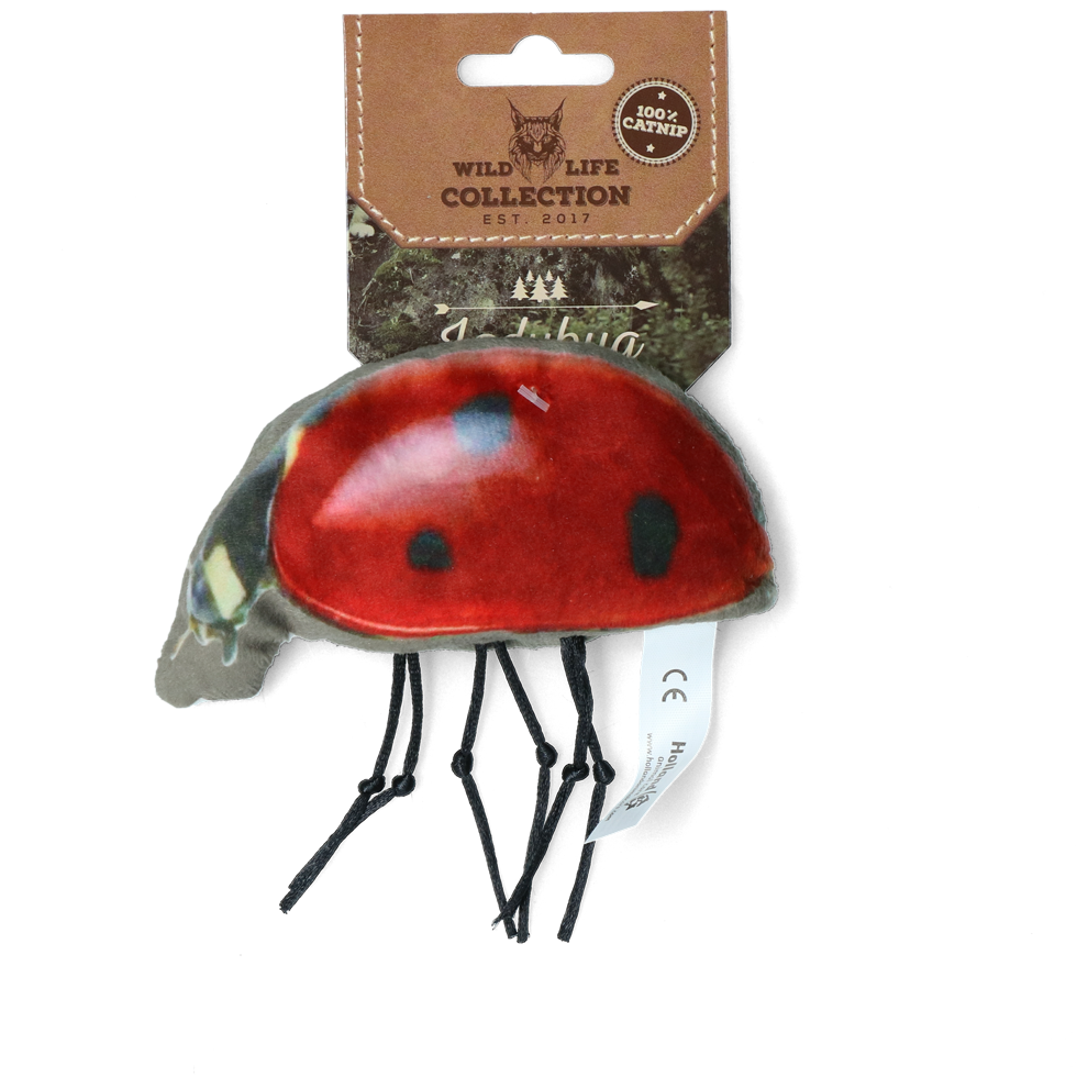 Ladybug cat toy stuffed with catnip