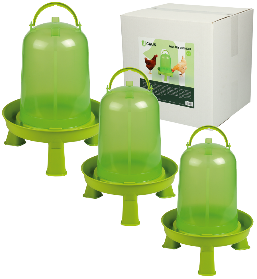 Poultry drinker with foot 5 l lemon green