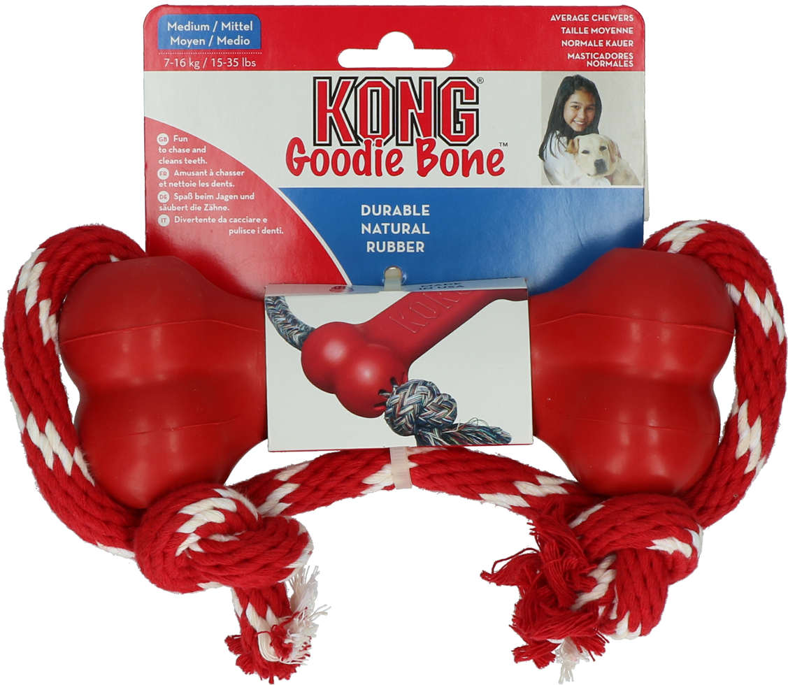 Goodie bone with rope M dog toy chew toy