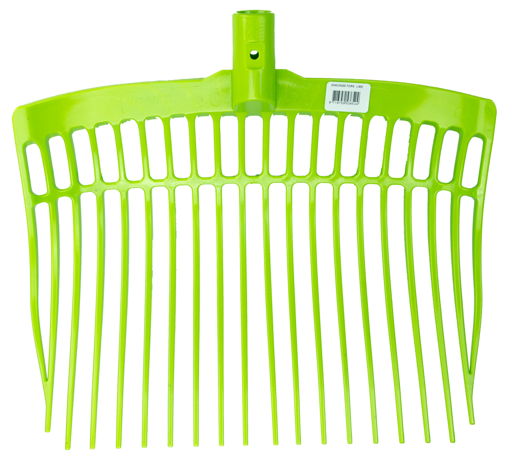 razor fork plastic lime green without handle stable livestock