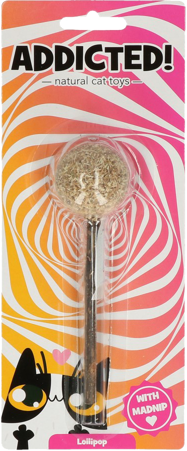 Hanging lollipop with cat root cat toy