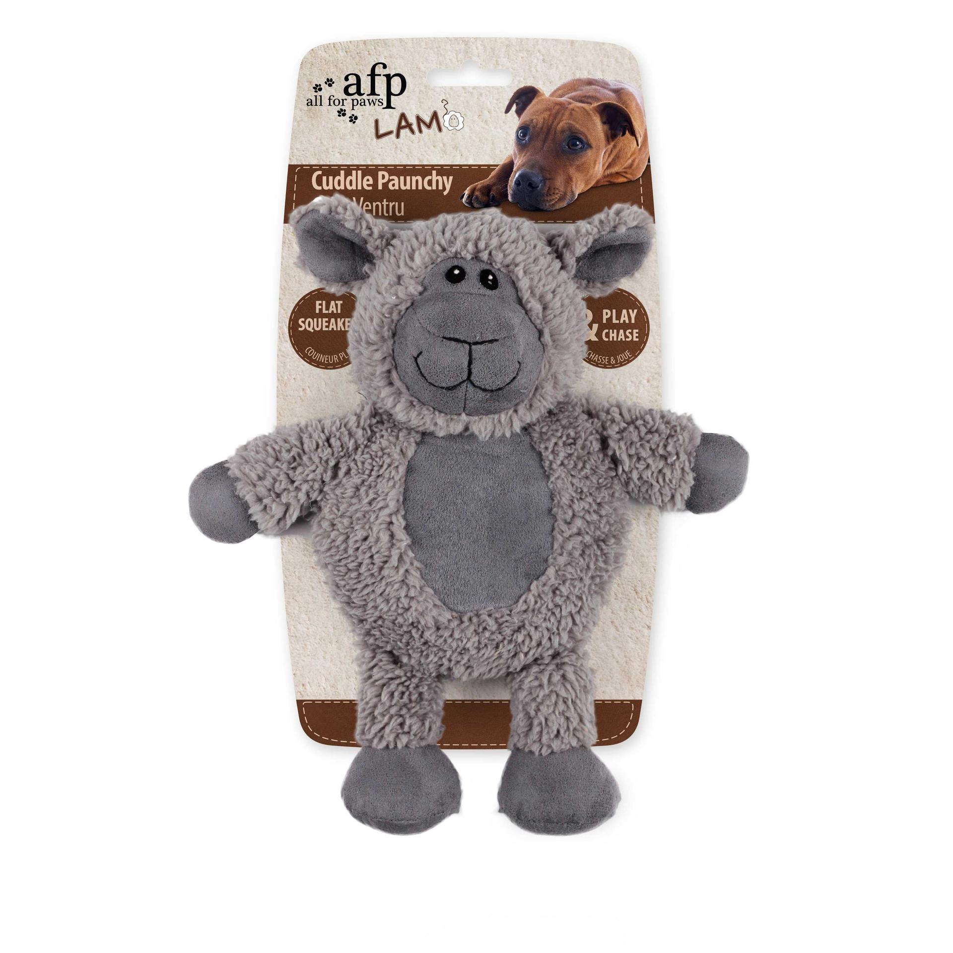 Beeping plush dog toy