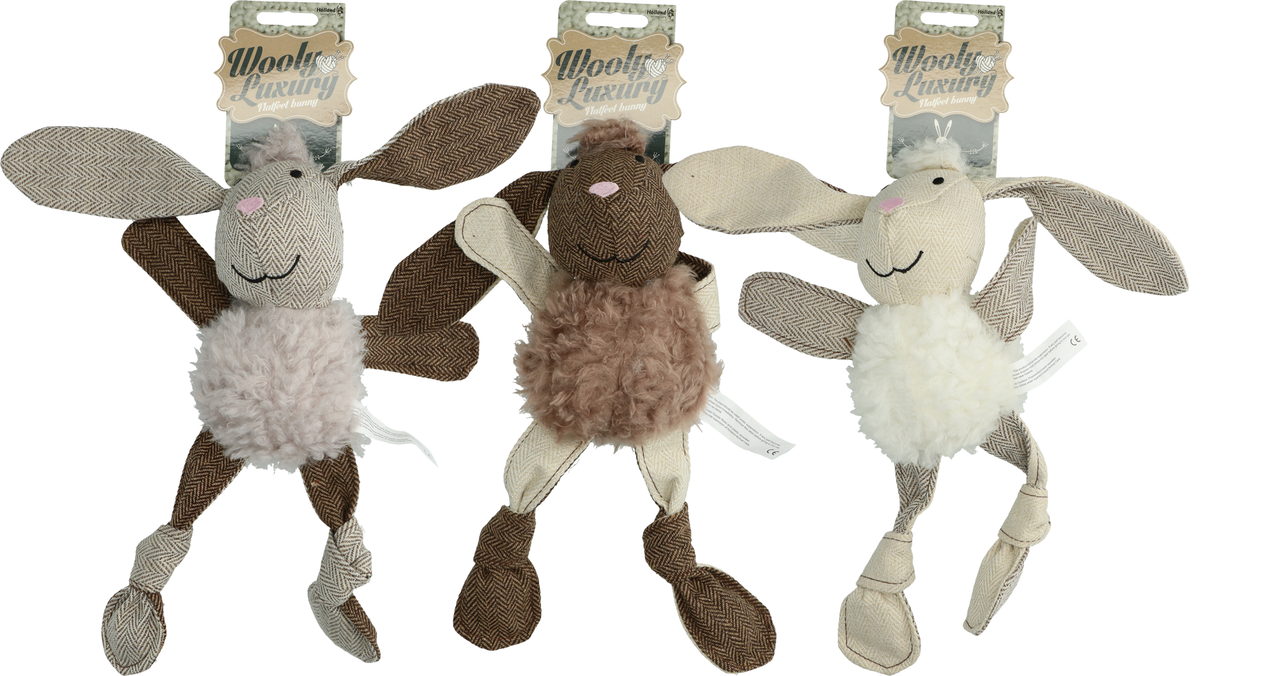 Flat grey bunny dog toy plush