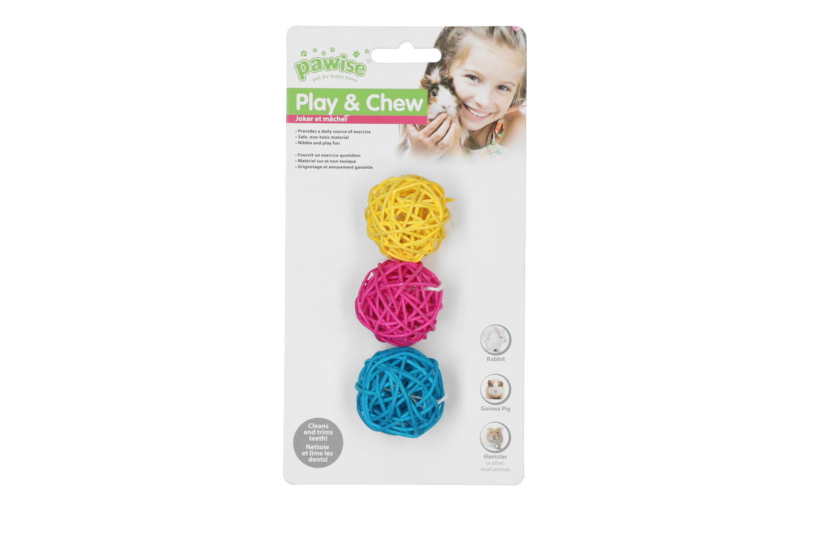 LW rodents willow chewing balls without bell, pet rodent toy