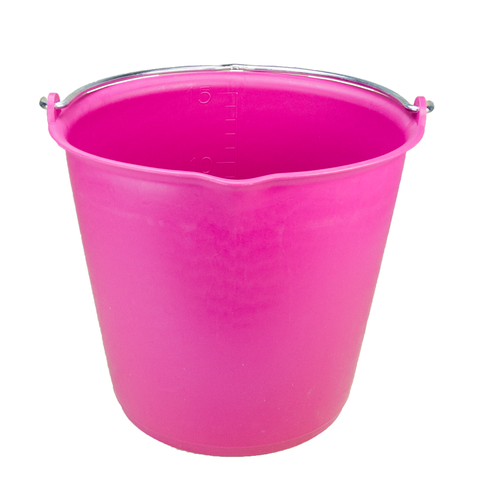 15 l bucket with spout pink barn livestock feeding drinking technology feeders