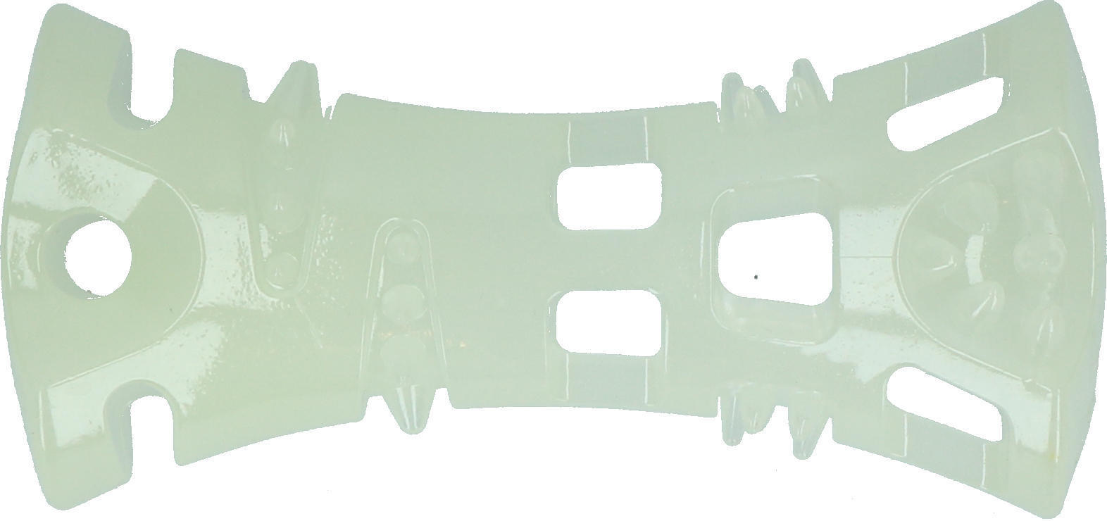 Dog toy in the shape of a glowing bone