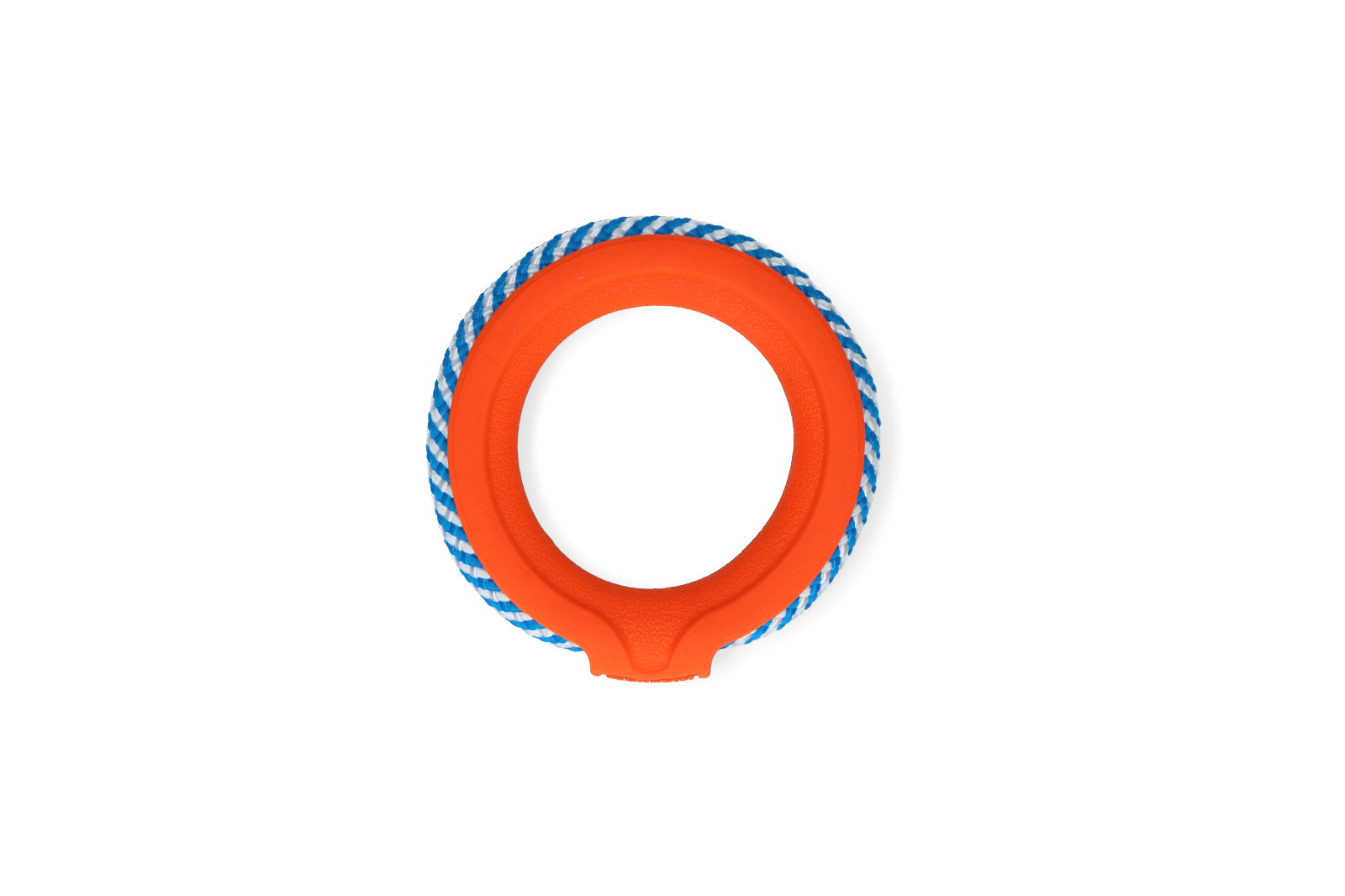 Rubber toy with rope dog toy