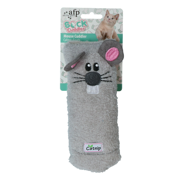 Soft socks with catnip - Mouse cuddle cat toy