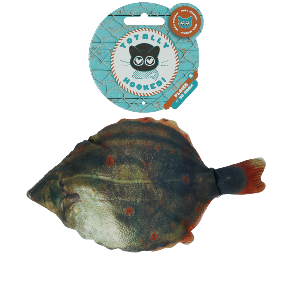Fully hooked flounder S 20cm, cat toy