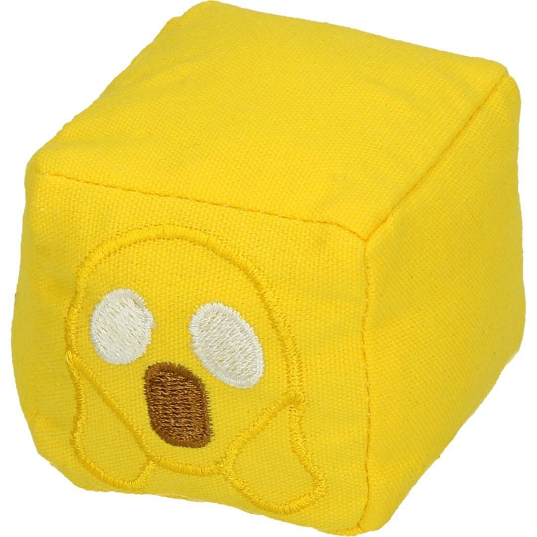 Emoji Cat Cube Spooky cat toy with plush cat root