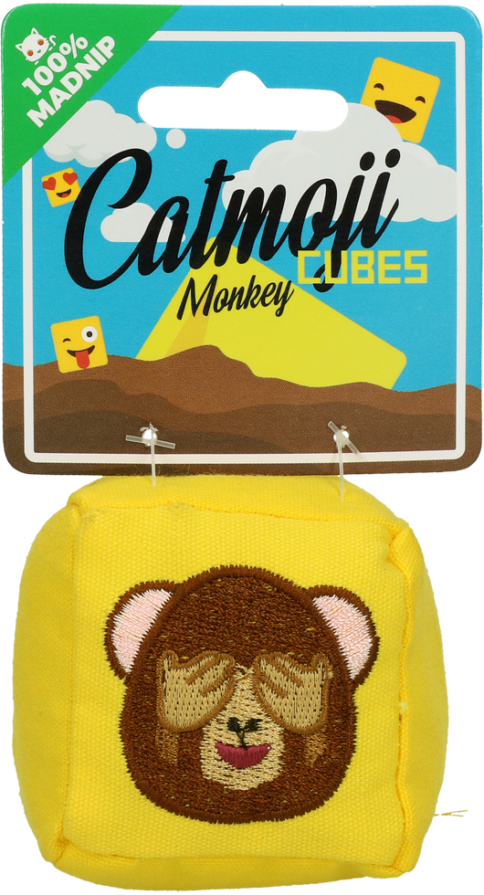 Emoji Cat Cube Monkey with cat root plush cat toy