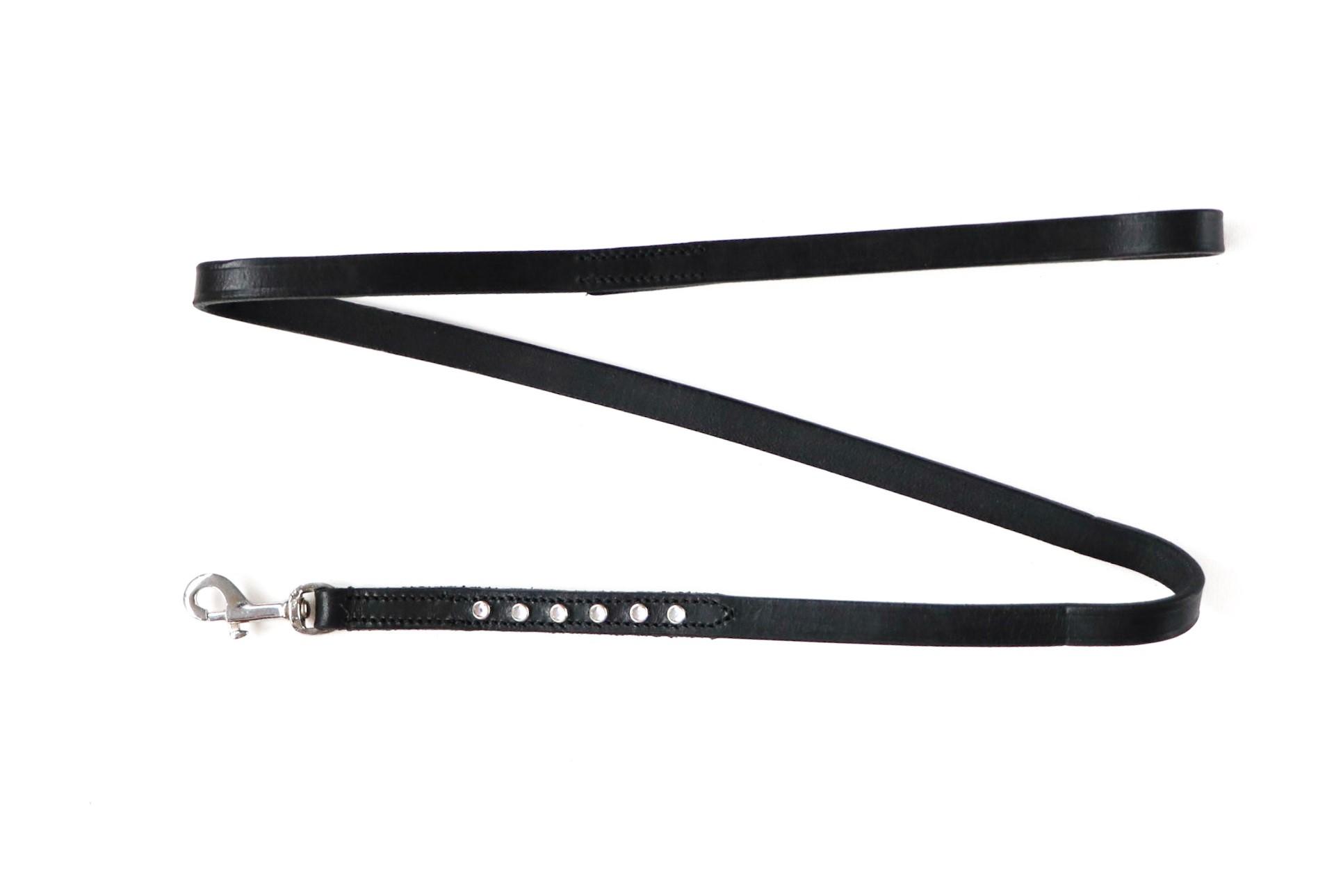 038 Leather dog leash pink decorated 100cm special